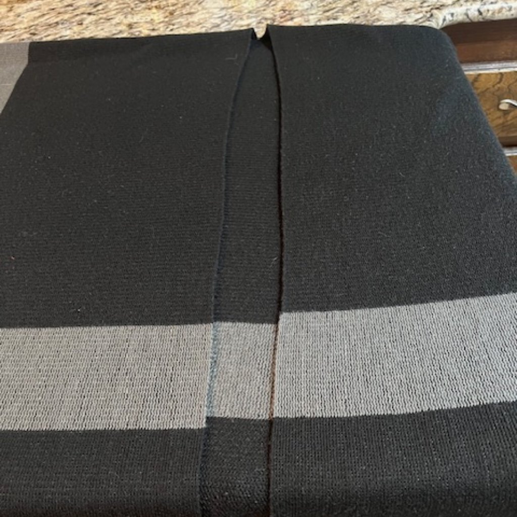 One Size Black And Gray Shawl No Brand Label